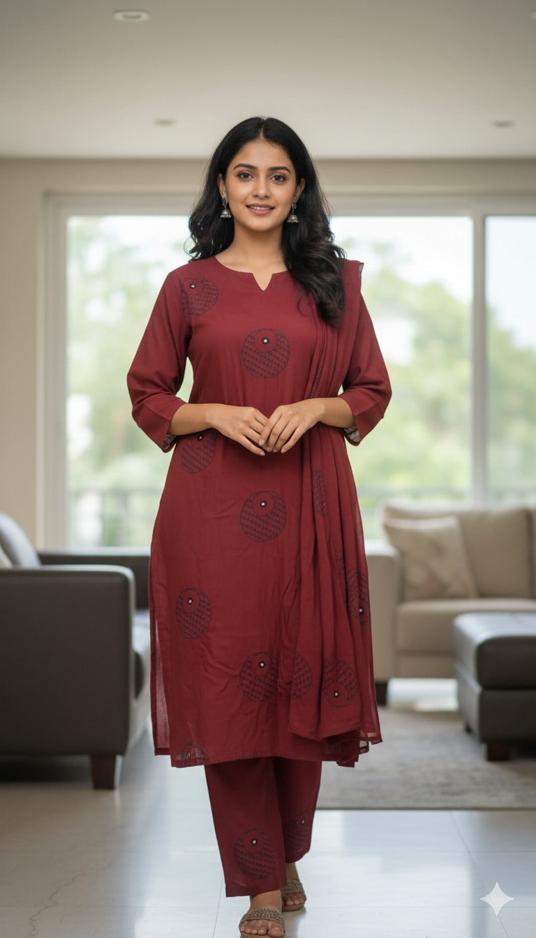 Maroon Kurti